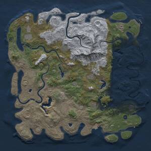 Thumbnail Rust Map: Procedural Map, Size: 5250, Seed: 1330560669, 17 Monuments