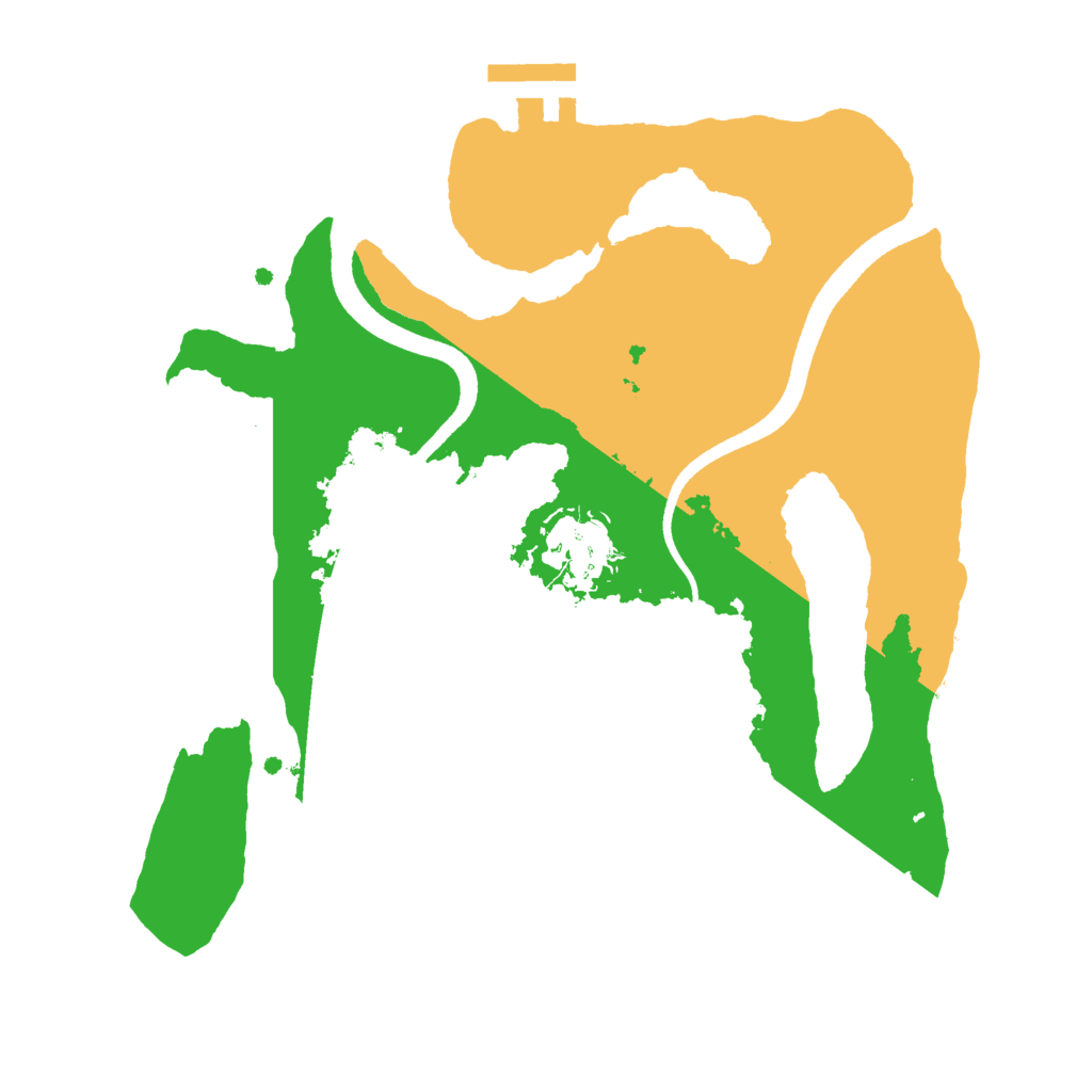 Biome Rust Map: Procedural Map, Size: 2500, Seed: 1235046