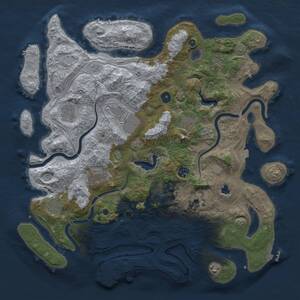 Thumbnail Rust Map: Procedural Map, Size: 4290, Seed: 43090500, 16 Monuments