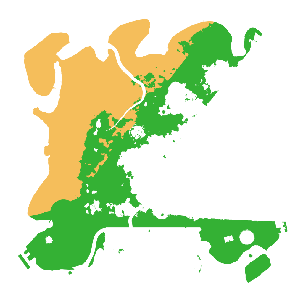 Biome Rust Map: Procedural Map, Size: 3650, Seed: 43247655