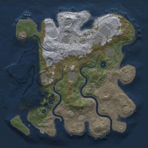 Thumbnail Rust Map: Procedural Map, Size: 3500, Seed: 1126075552, 15 Monuments