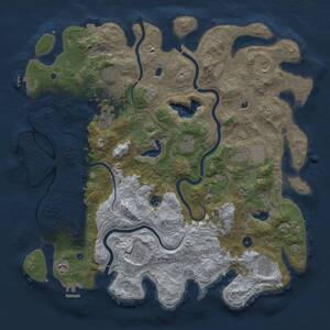 Thumbnail Rust Map: Procedural Map, Size: 4750, Seed: 1009934485, 17 Monuments