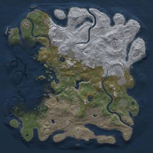 Thumbnail Rust Map: Procedural Map, Size: 4500, Seed: 1483222586, 15 Monuments