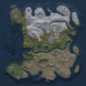 Thumbnail Rust Map: Procedural Map, Size: 3650, Seed: 19906946, 15 Monuments