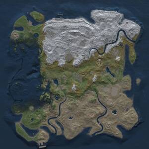 Thumbnail Rust Map: Procedural Map, Size: 4500, Seed: 177393344, 16 Monuments