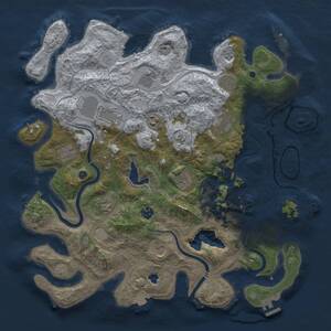 Thumbnail Rust Map: Procedural Map, Size: 4250, Seed: 2084752885, 17 Monuments