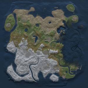 Thumbnail Rust Map: Procedural Map, Size: 4000, Seed: 1745071089, 15 Monuments