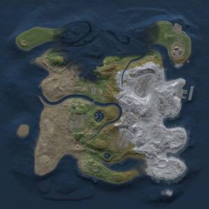 Thumbnail Rust Map: Procedural Map, Size: 3000, Seed: 31862838, 11 Monuments