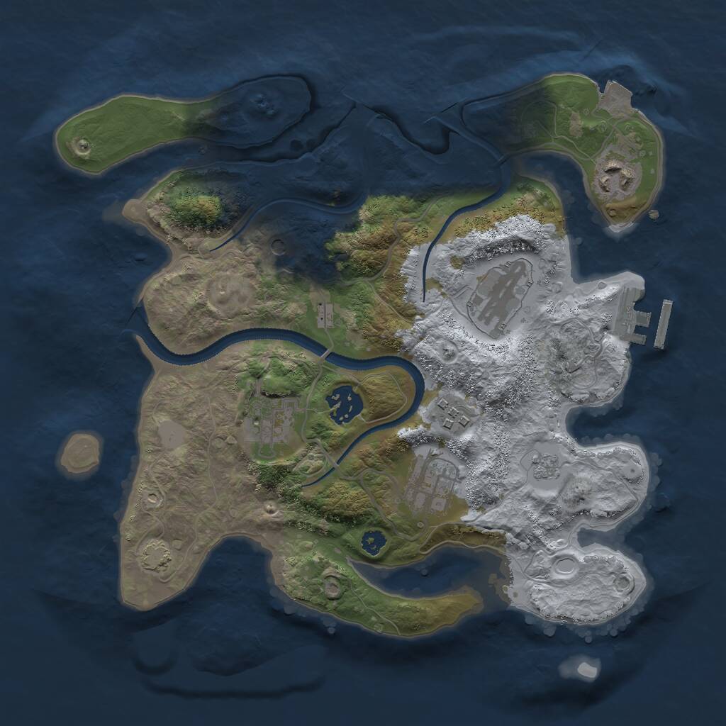 Rust Map: Procedural Map, Size: 3000, Seed: 31862838, 11 Monuments