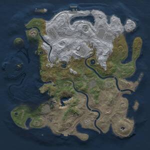 Thumbnail Rust Map: Procedural Map, Size: 4250, Seed: 4500, 15 Monuments