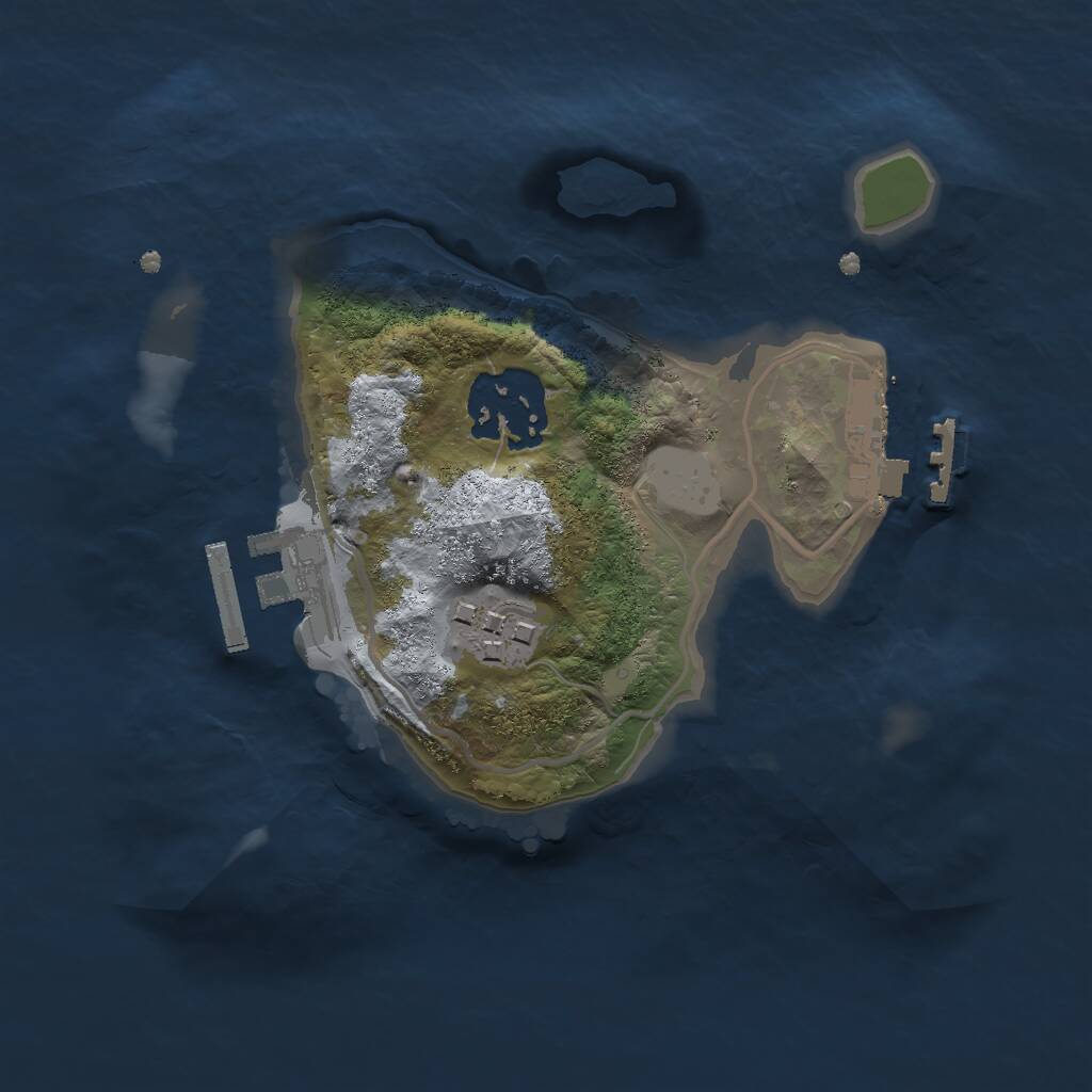 Rust Map: Procedural Map, Size: 2000, Seed: 13674353, 5 Monuments