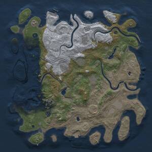 Thumbnail Rust Map: Procedural Map, Size: 4500, Seed: 517975123, 16 Monuments