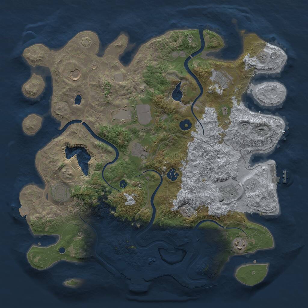 Rust Map: Procedural Map, Size: 4000, Seed: 375574612, 15 Monuments