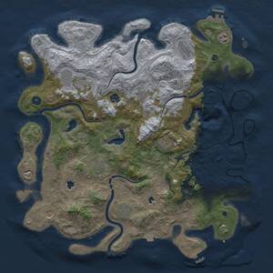 Thumbnail Rust Map: Procedural Map, Size: 4500, Seed: 1148068706, 16 Monuments