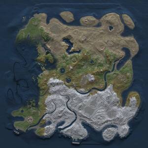 Thumbnail Rust Map: Procedural Map, Size: 4250, Seed: 1335282527, 16 Monuments