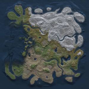 Thumbnail Rust Map: Procedural Map, Size: 4500, Seed: 460885795, 17 Monuments