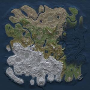 Thumbnail Rust Map: Procedural Map, Size: 4500, Seed: 417656163, 16 Monuments