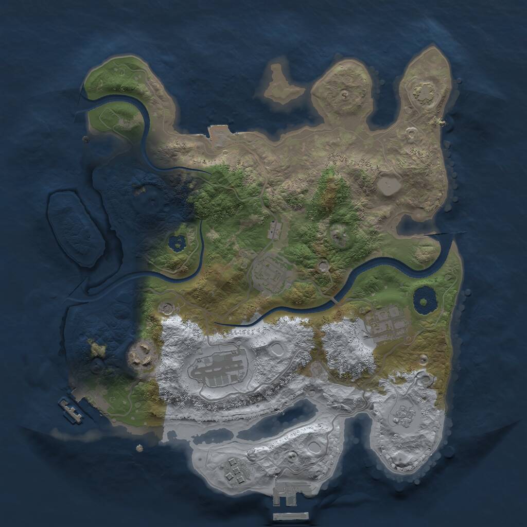 Rust Map: Procedural Map, Size: 3000, Seed: 1531522505, 11 Monuments