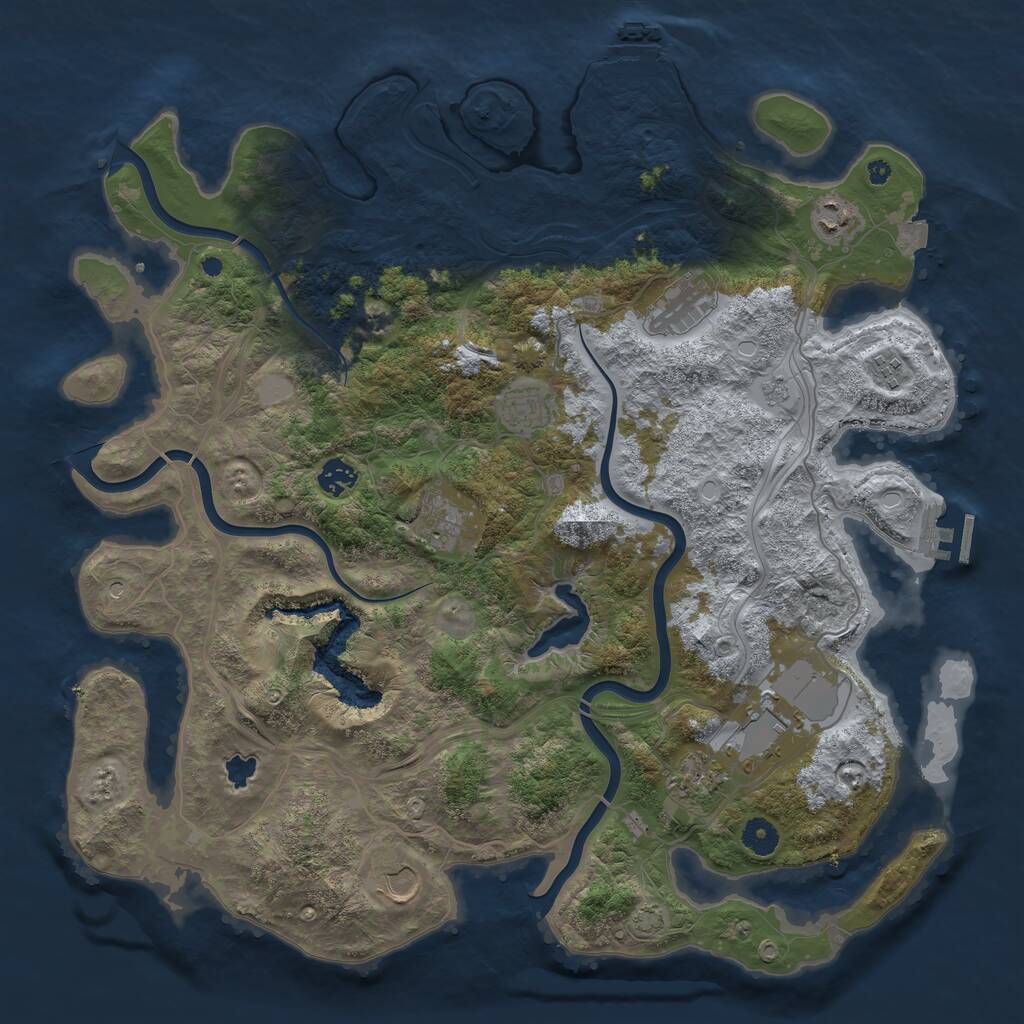 Rust Map: Procedural Map, Size: 4250, Seed: 328553156, 15 Monuments