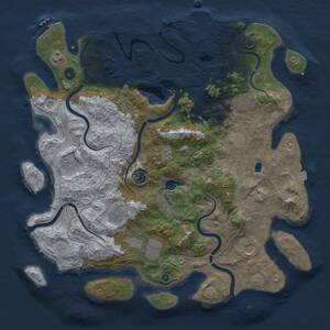 Thumbnail Rust Map: Procedural Map, Size: 4250, Seed: 13248365, 15 Monuments