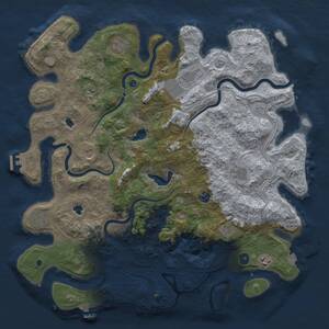 Thumbnail Rust Map: Procedural Map, Size: 4500, Seed: 17531, 16 Monuments