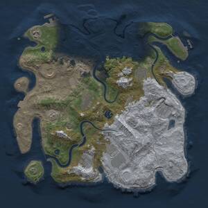 Thumbnail Rust Map: Procedural Map, Size: 3750, Seed: 1722021895, 15 Monuments