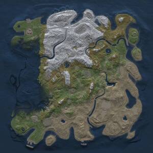 Thumbnail Rust Map: Procedural Map, Size: 4500, Seed: 468617277, 17 Monuments