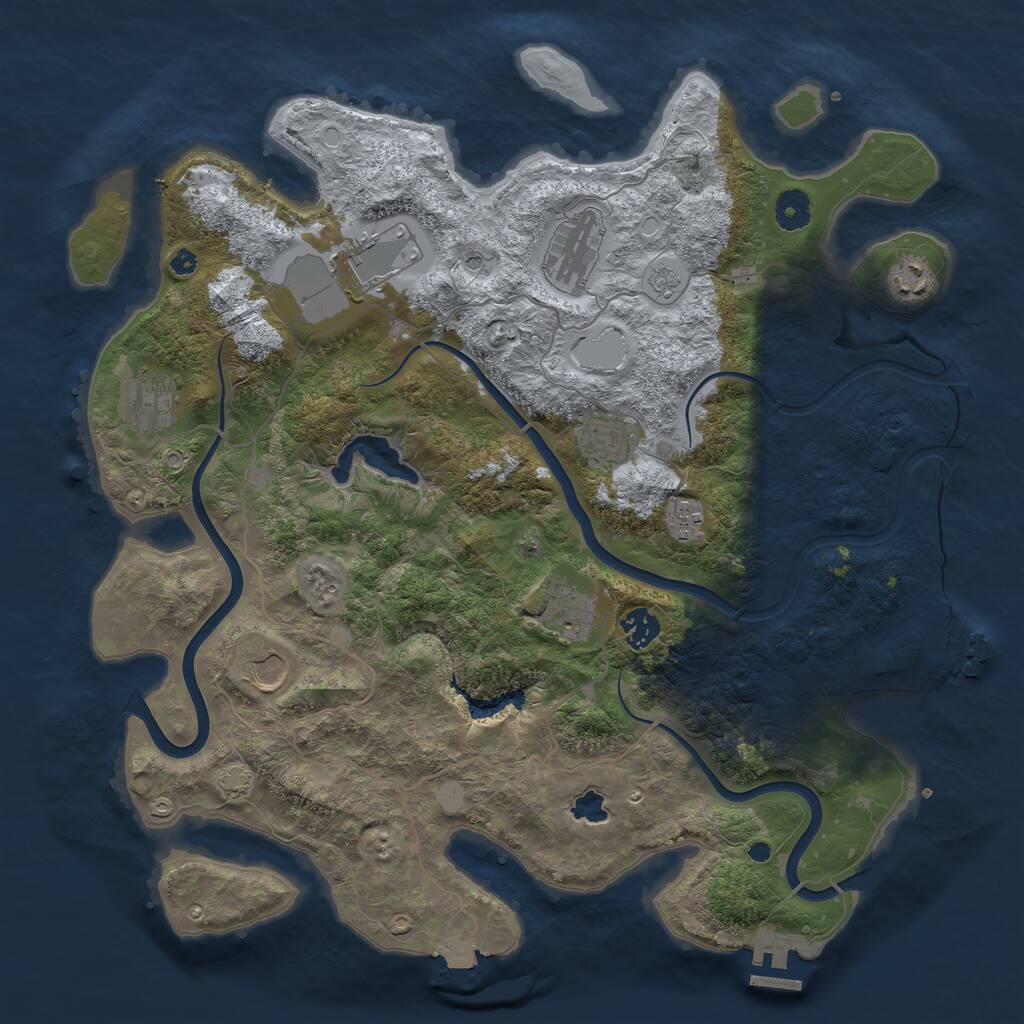 Rust Map: Procedural Map, Size: 4000, Seed: 335231908, 15 Monuments