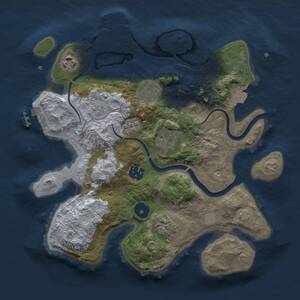 Thumbnail Rust Map: Procedural Map, Size: 3000, Seed: 546042661, 12 Monuments