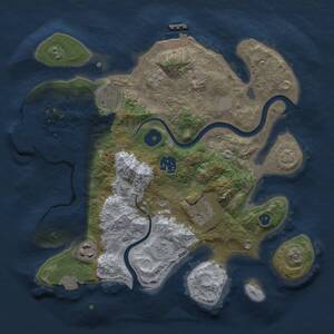 Thumbnail Rust Map: Procedural Map, Size: 3000, Seed: 23828, 11 Monuments