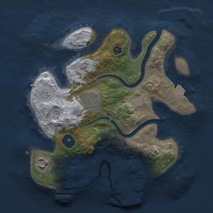 Thumbnail Rust Map: Procedural Map, Size: 2500, Seed: 380549229, 7 Monuments