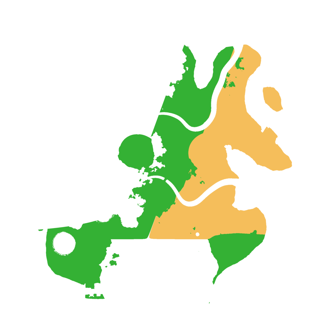 Biome Rust Map: Procedural Map, Size: 2500, Seed: 380549229