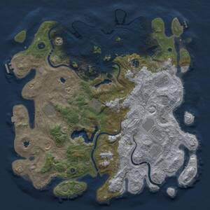 Thumbnail Rust Map: Procedural Map, Size: 4500, Seed: 1229192402, 16 Monuments