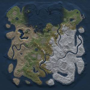 Thumbnail Rust Map: Procedural Map, Size: 4500, Seed: 1402177065, 16 Monuments