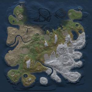 Thumbnail Rust Map: Procedural Map, Size: 3500, Seed: 13237156, 14 Monuments
