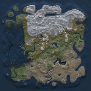 Thumbnail Rust Map: Procedural Map, Size: 4500, Seed: 287494720, 16 Monuments