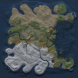 Thumbnail Rust Map: Procedural Map, Size: 3750, Seed: 803295642, 16 Monuments