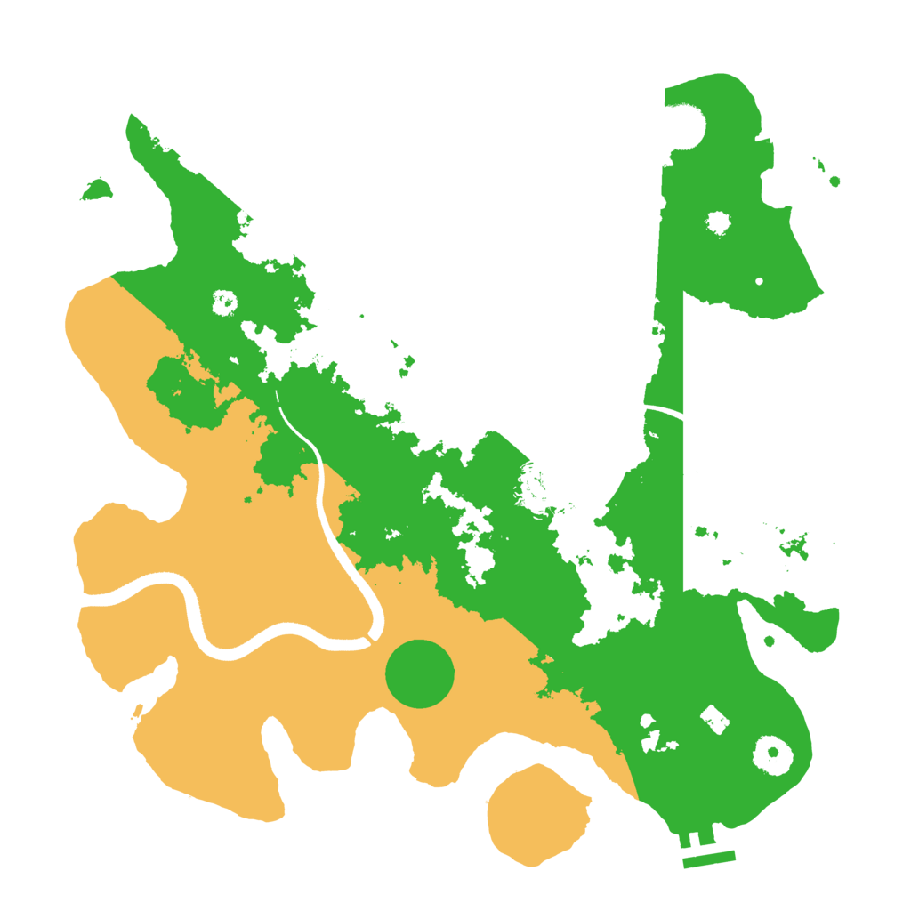 Biome Rust Map: Procedural Map, Size: 3500, Seed: 27843