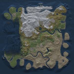Thumbnail Rust Map: Procedural Map, Size: 4000, Seed: 691028801, 15 Monuments