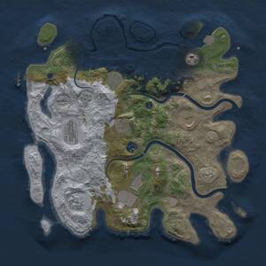 Thumbnail Rust Map: Procedural Map, Size: 3750, Seed: 1788228564, 14 Monuments