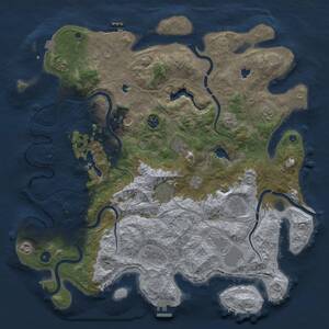 Thumbnail Rust Map: Procedural Map, Size: 4500, Seed: 645243373, 16 Monuments