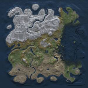 Thumbnail Rust Map: Procedural Map, Size: 4500, Seed: 1735025888, 15 Monuments