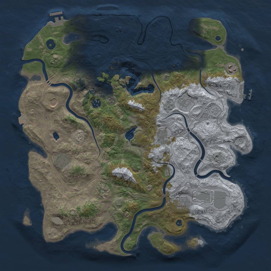 Rust Map: Procedural Map, Size: 4250, Seed: 1478342088, 16 Monuments