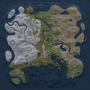 Thumbnail Rust Map: Procedural Map, Size: 4500, Seed: 154690547, 16 Monuments