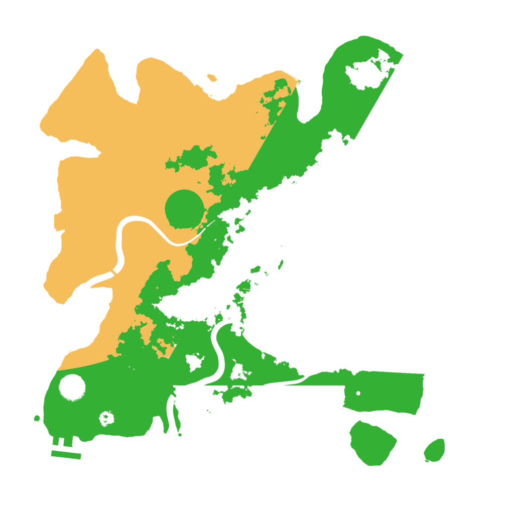 Biome Rust Map: Procedural Map, Size: 3500, Seed: 955751250
