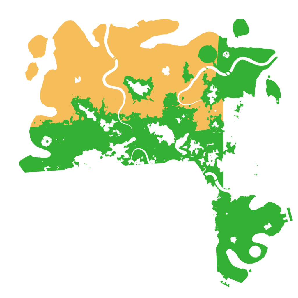 Biome Rust Map: Procedural Map, Size: 4500, Seed: 516835588