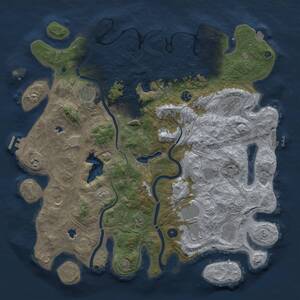 Thumbnail Rust Map: Procedural Map, Size: 4500, Seed: 84535507, 17 Monuments