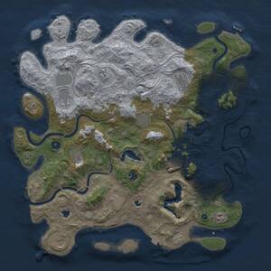 Thumbnail Rust Map: Procedural Map, Size: 4500, Seed: 816992053, 17 Monuments