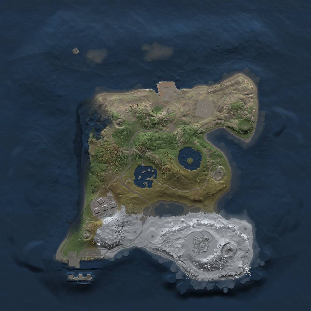 Rust Map: Procedural Map, Size: 2000, Seed: 263652883, 5 Monuments