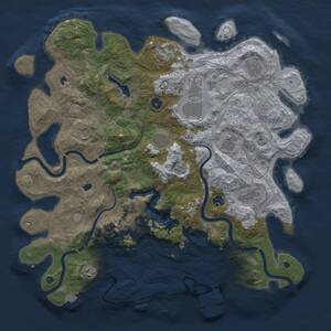 Thumbnail Rust Map: Procedural Map, Size: 4500, Seed: 807849464, 17 Monuments